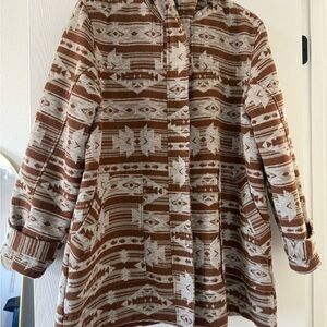 Elegant Brown Patterned Women's Cape